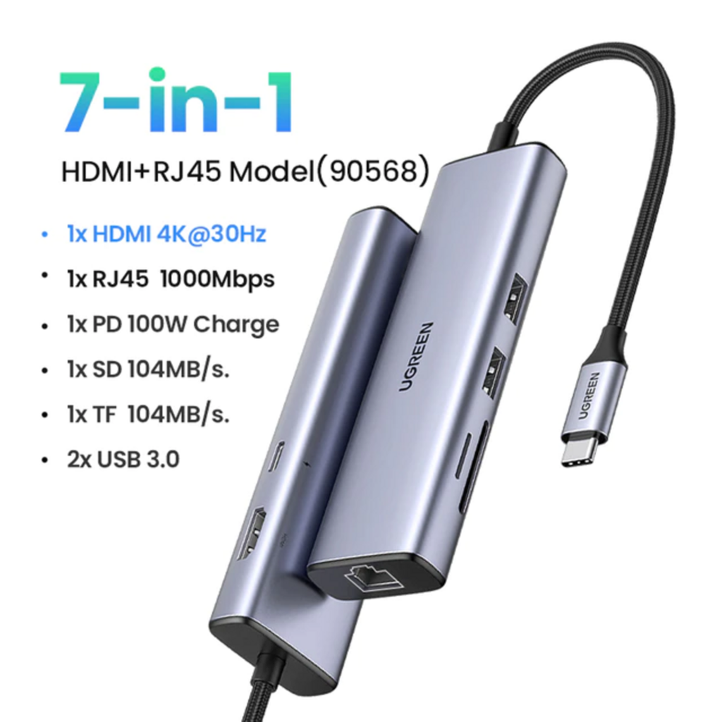 UGREEN STATION D'ACCUEIL USB-C 7en1 (HDMI4K) CM512